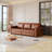 Chesterfield Sofa,Pull Out Sofa Bed, 3-In-1 Faux Leather Convertible Sleeper Sofa With Nailhead Trim & Rolled Arm,Multi-Functional Sofa Bed-1133535648