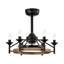 Ventilateur de plafond 21 po à télécommande moderne réversible en laiton / rétro blanc / noir mat avec pales transparentes et ensemble d'éclairage pour salon / chambre à coucher-172215831-186557931