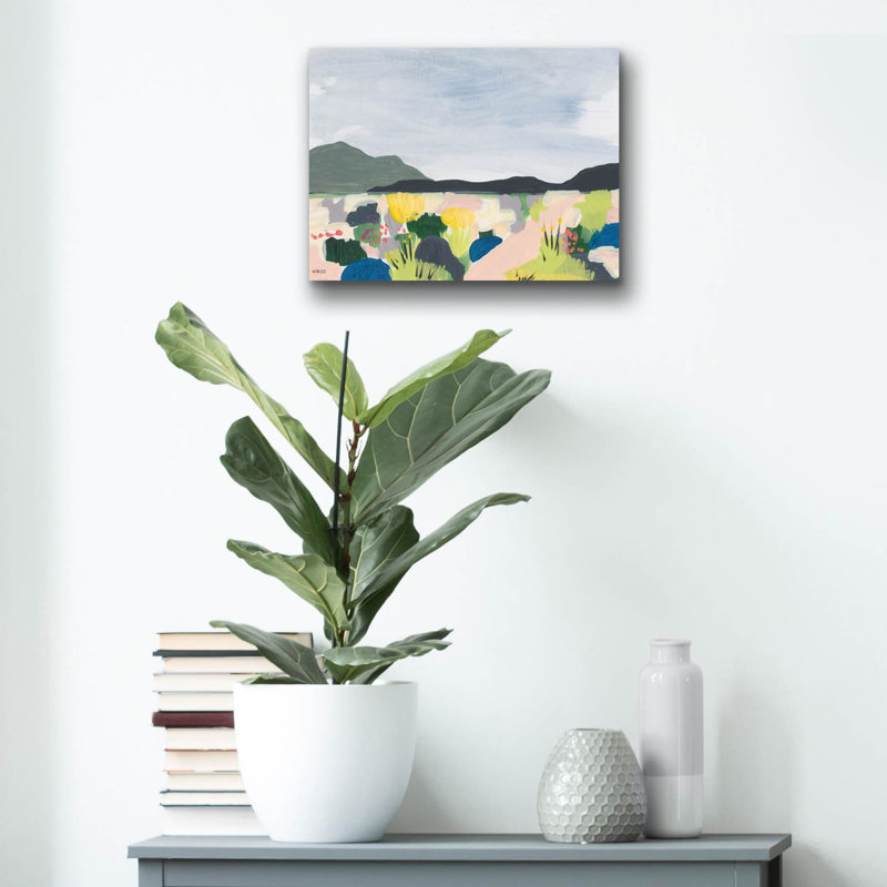 «Take Root In The Arid Soil 3» par Jan Weiss, art mural en verre acrylique, H 12 po x l 16 po x P 0,13 po