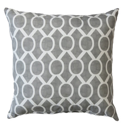 Geometric Cotton Reversible Throw Pillow
