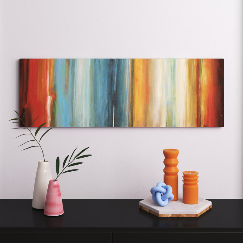 Flow II by Max Hansen - Panoramic Print on Canvas, Wrapped Canvas, 40.64 cm H x 121.92 cm W x 3.175 cm D