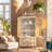Painted pastoral style multi-functional bookcase
