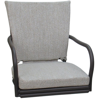 Tabouret d'extérieur en aluminium avec coussin Travisha