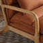 Fauteuil l 25,79 po contemporain en lin avec coussin lombaire amovible-120464027-120464031