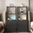 Nightstand With Charging Station, Smart Nightstand With Night Light, Modern Night Stand With Bookshelf, Bedside Tables With Storage Cabinet For Bedroom (Bookshelf)-1051661610