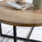 Abrams 31 Inch Round Wood Top Metal Base Coffee Table