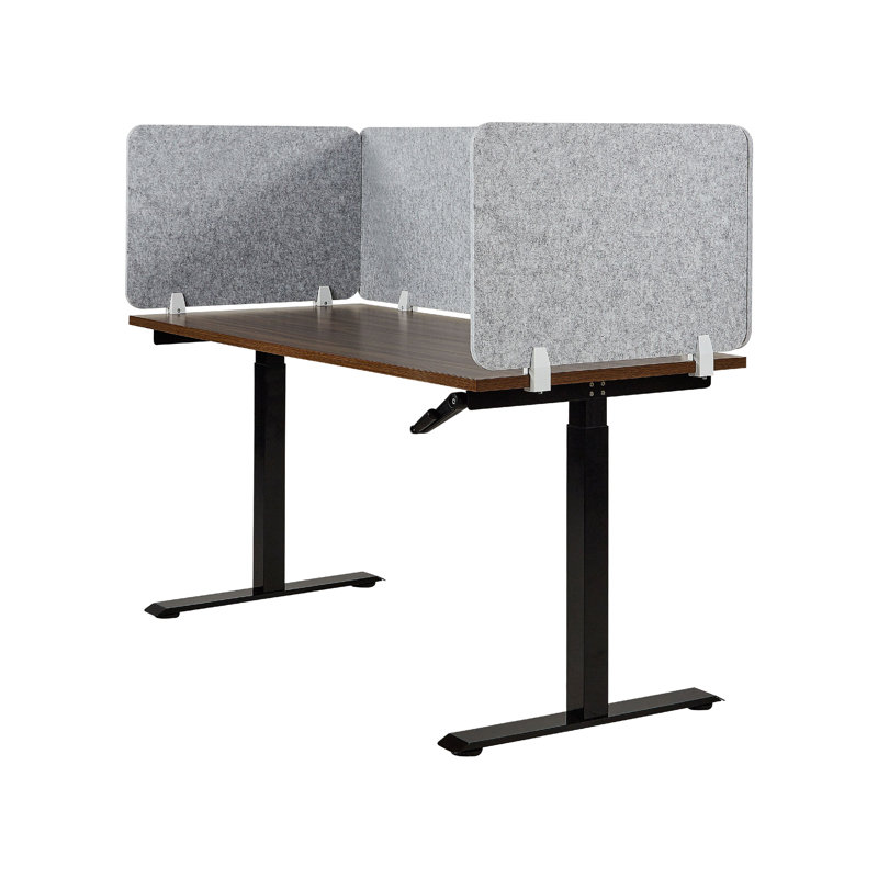 Poviones Desk Dividers, 50cm x 72cm W x 1cm D, Grey