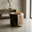 Repose-pieds en cuir de vache Conover Glam