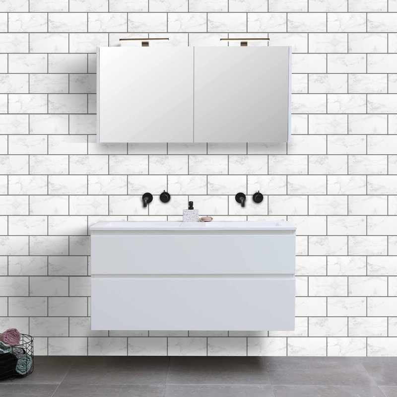 3 l x 6 L Peler et coller, Blanc