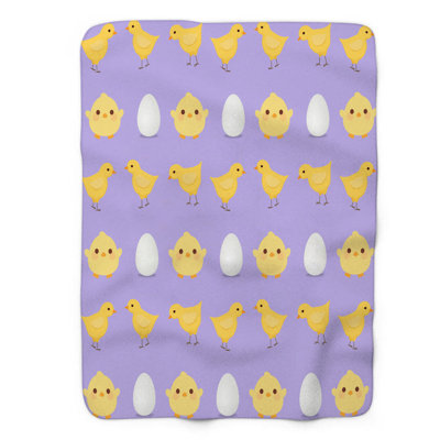 Doux motifs de Pâques - couverture en sherpa de qualité supérieure 1 pièce