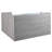 City View L-Shape Reception Station with Floating Glass Transaction Top and Storage, Grey Oak