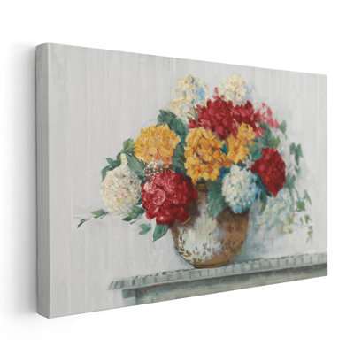 «Fall Hydrangea Cottage», reproduction d'art sur toile