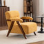 Chaise d'appoint rembourrée de style Mid-Century avec pieds en bois massif-1465627632
