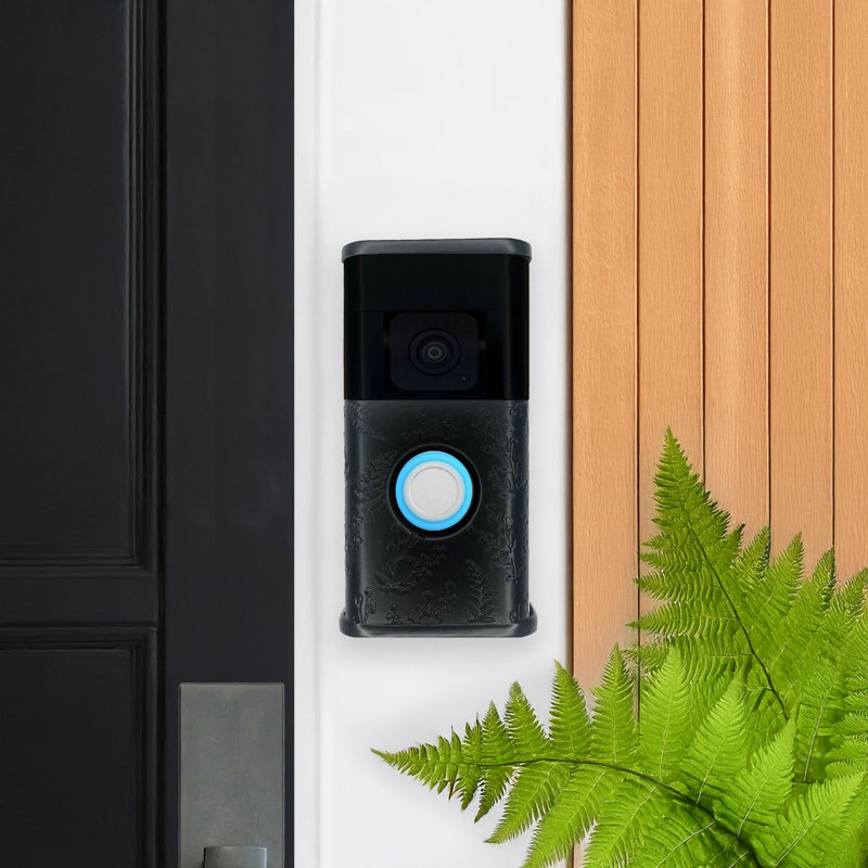 Housse pour sonnette Wildflower, Noir mat