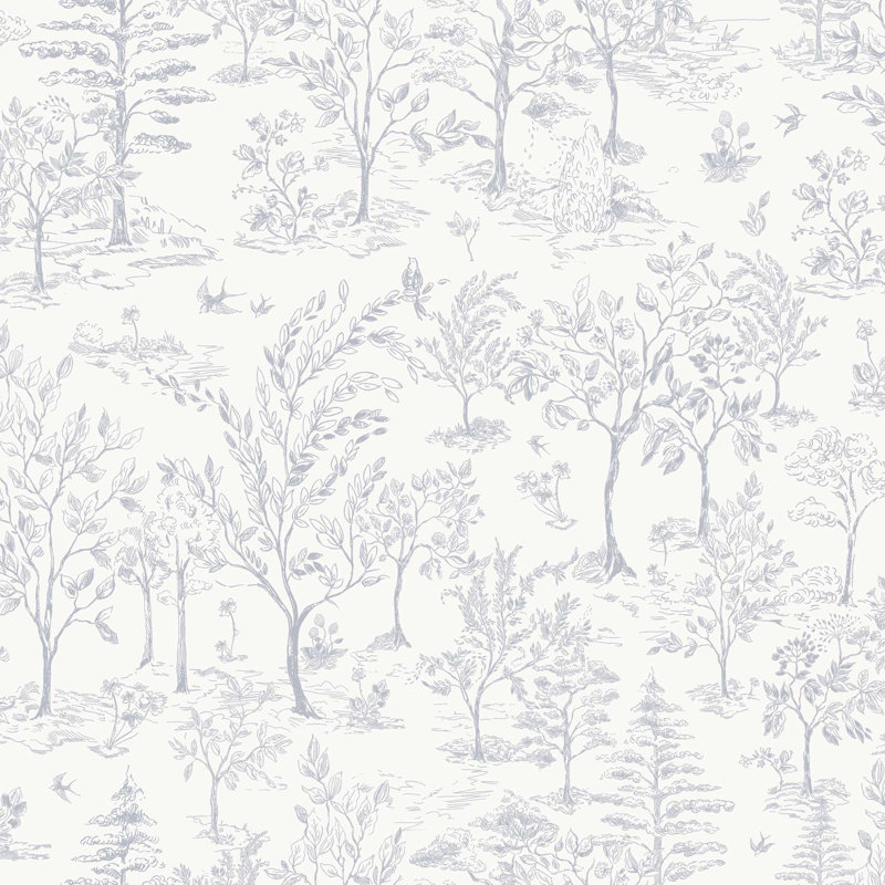 Papier peint adhésif Arbor Toile, Bleu