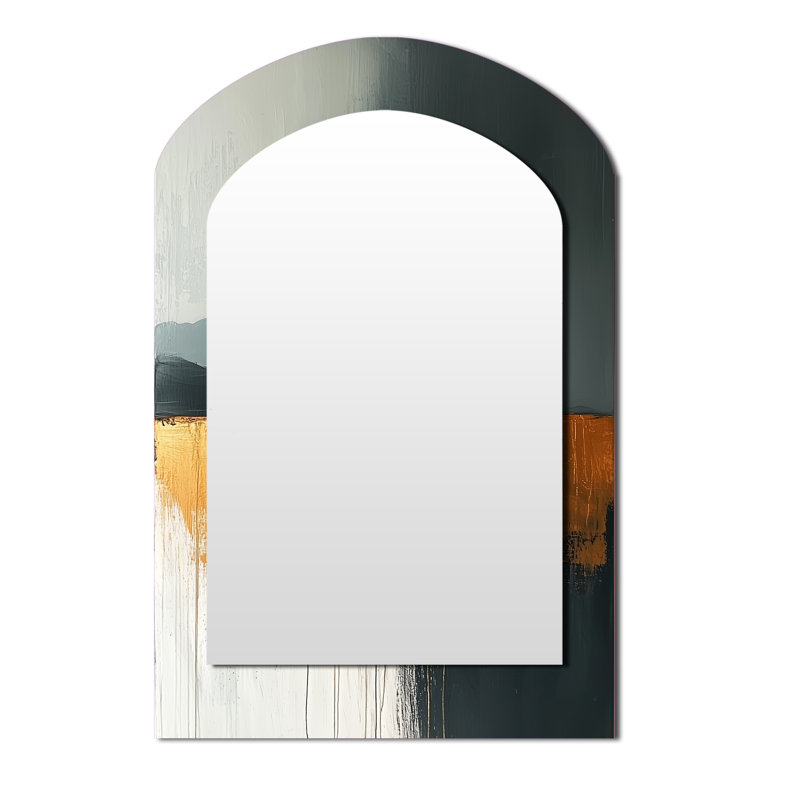 Miroir mural noir et or Converge Sunrise II, 43 po x 33 po