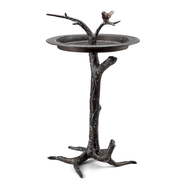 Bird & Twig Sundial/Birdbath 3