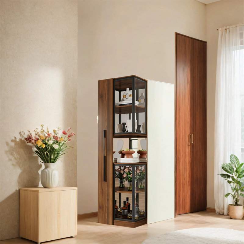 Glass Door Display Cabinet With Lighting