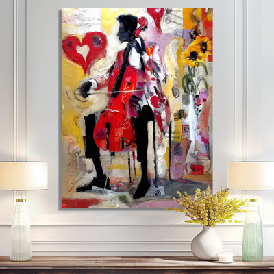 «Talents Graffiti Musician Jazz Music - Music Jazz», reproduction d'art sur toile encadrée, art mural rétro rose