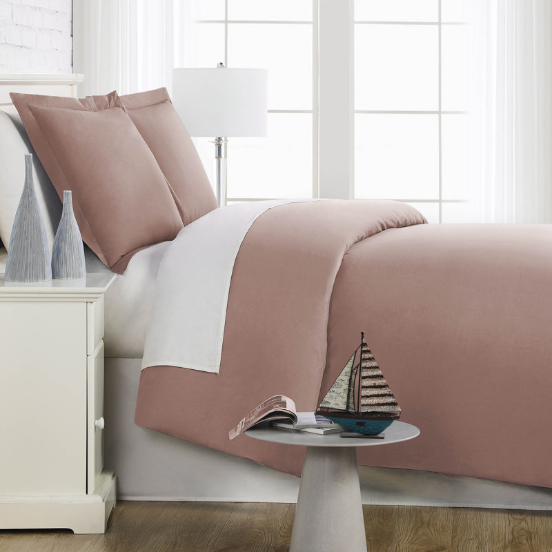 Ensemble de housse de couette Southshore Fine Linens, Housse de couette double / grand + 2 taies décora, Mauve estompé