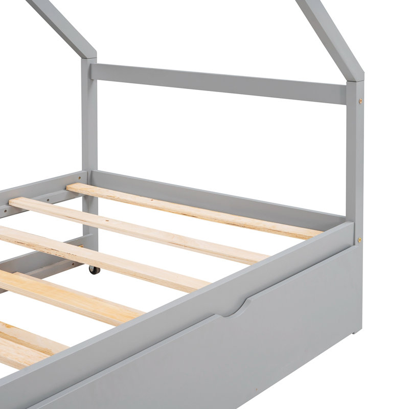 Lit pour enfant Ewenn, Simple, gris