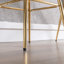 Luxueux tabourets de bar en velours avec sièges d'appoint modernes chromés