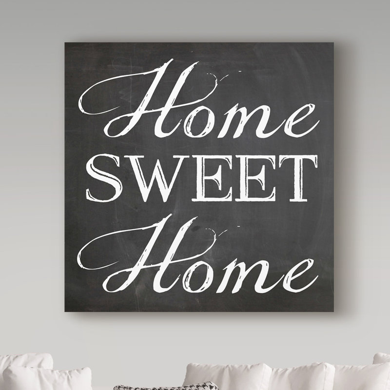 Keishawna «Home», art textuel sur toile tendue, H 14 po x l 14 po