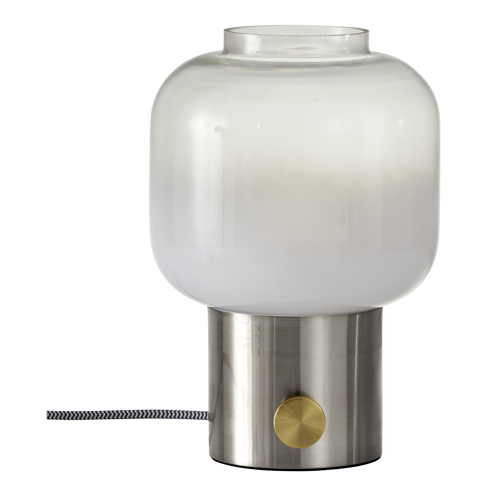 Diaz Metal Novelty Lamp, Brushed Steel