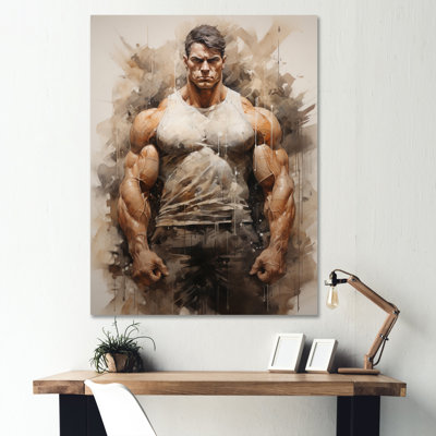 Musculation The Titans Pose - Sports Wall Art Living Room