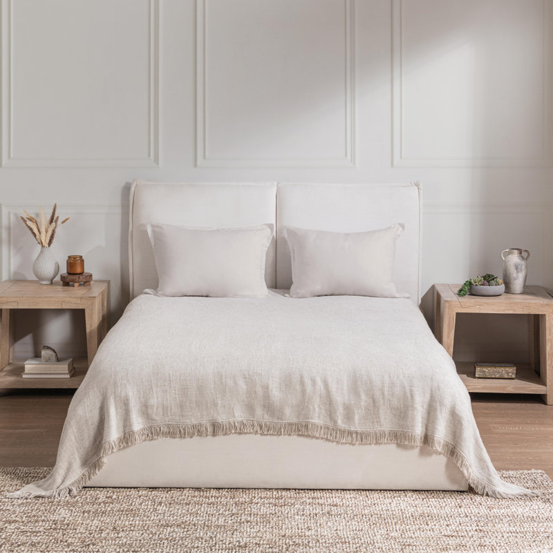 Avani Linen Blend Blanket, 92" L x 96" W