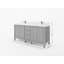 Teck Elizabeth de 72 po X P 22 po Meuble-lavabo double en D naturel foncé avec quartz Cove Edge-106298322