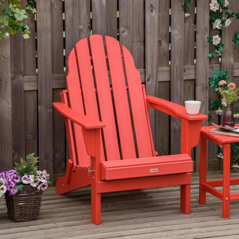 Chaise Adirondack pliante, Rouge