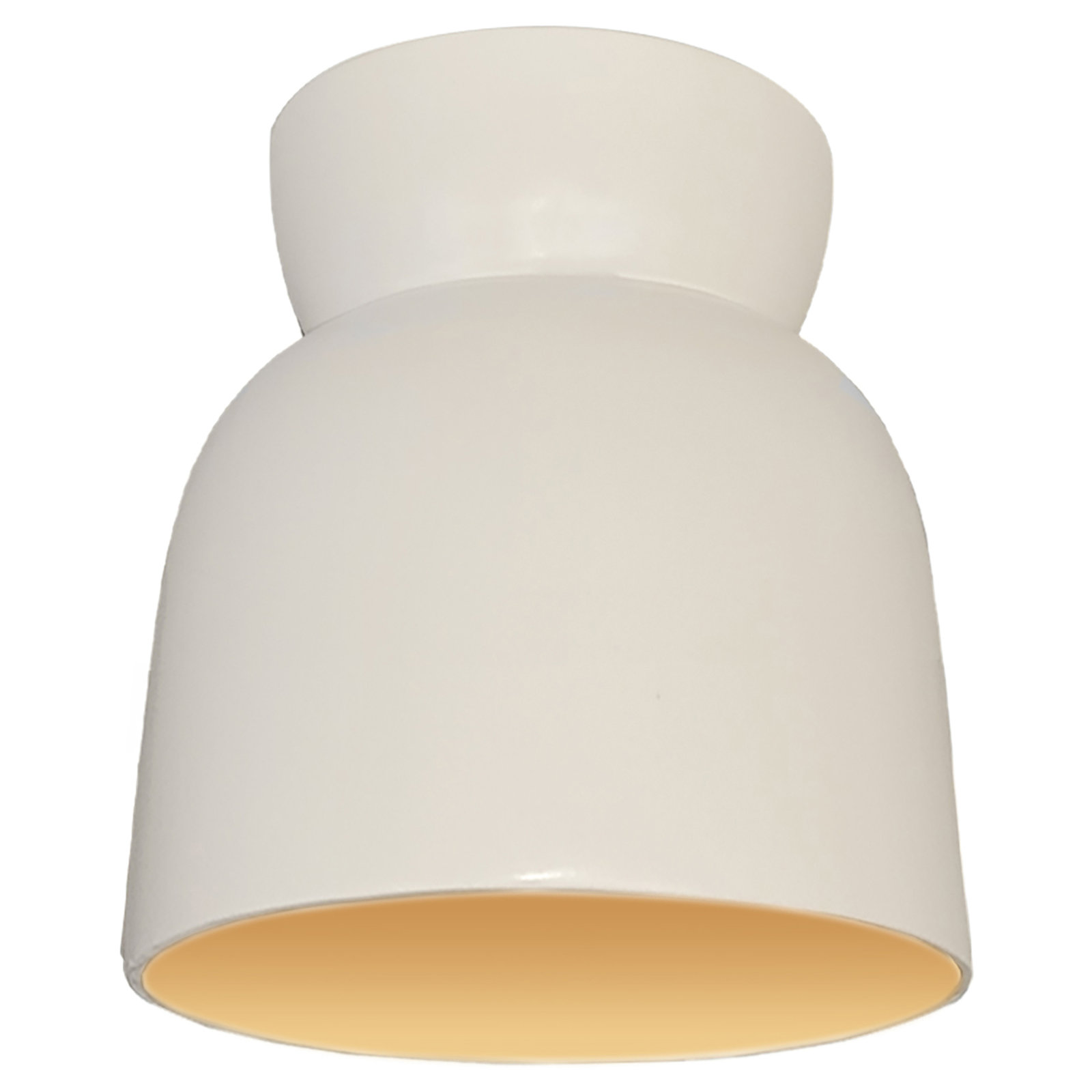 Logan 8" Single Light Flush Mount, Matte White/Champagne Gold, LED (Integrated)