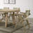 Contemporary Oak Veneer 7pc Dining Set