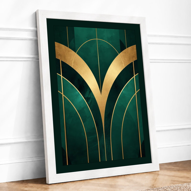 Symmetry Art Deco - Framed Print, A3 - 42.0 x 29.7 cm, White