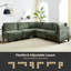 Canapé modulaire en chenille 5 pièces à assise profonde et canapé convertible 5 pièces-1046906516-1046906518
