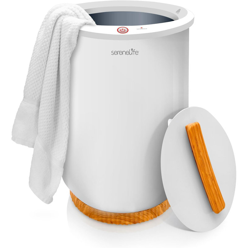 SereneLife Single Touch Towel & Blanket Warmer with Fragrant Disc Holder and LED Ring 