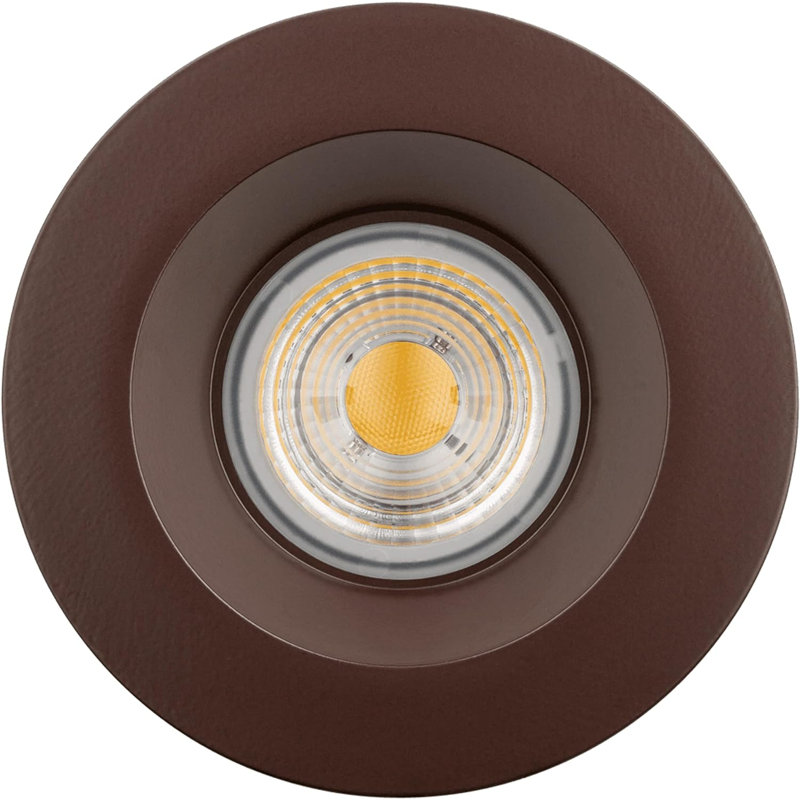 Éclairage encastré 4 po rond 15 W 15 W 1500 lumens neutre blanc 35 K, Bronze