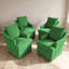 Chaise de salle à manger rembourrée en chenille avec dossier et accoudoirs incurvés (lot de 4)-133031830-133031844