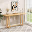 Console de 59,84 po, élégante table d'entrée rectangulaire, console d'extérieur pour patio, table de vestibule robuste, canapé pour vestibule, salon, chambre à coucher et patio, couleur bois, naturel-2003797992