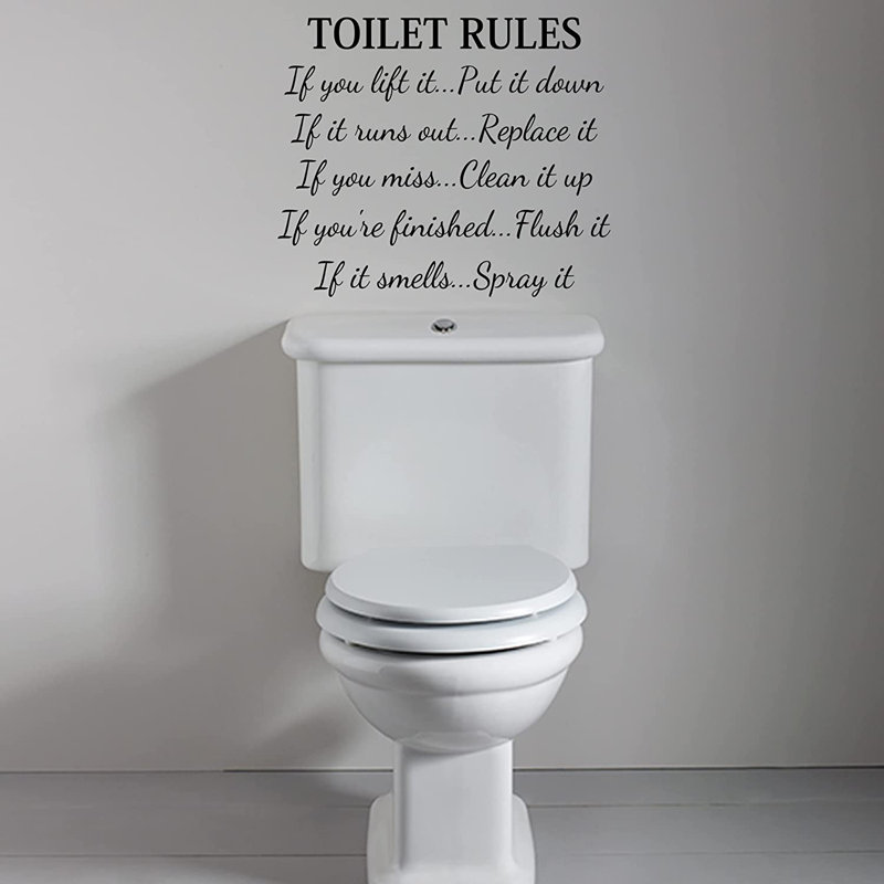 Adhésif décoratif toilettes, H 20 po x l 24 po