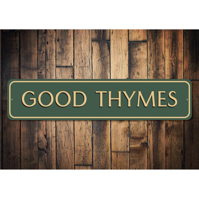 Plaque en aluminium Good Thym, H 4 po x l 18 po x P 0,04 po