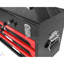 Boîte à outils portative 20 po 3 en acier avec outils, noir et rouge, usure, métal, plateau de rangement supérieur, poignée de transport, pour le garage, la maison, trousse d'outils de la zone de travail, noir et rouge, qualité de fabrication robuste, poignée de transport-713888326