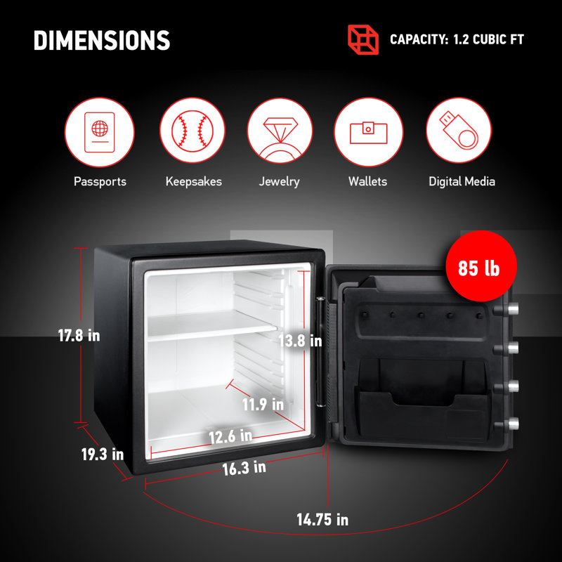 SentrySafe 1.23 Cu. Ft. Fire/Water Combination Safe with Dial Lock