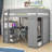Kaylor Wood Loft Bed with Wardrobes, Desk and 2 Drawers-224846516-224846519