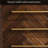 Dark Wood 6 Drawer Dresser With Gold Metal Base