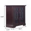 Buffet spacieux de 34,37 po x 15,55 po x 34,06 po à 2 portes en verre trempé transparent avec tablette réglable, panneau de fibres à densité moyenne et stratifié décoratif rouge foncé pour la salle à manger, la cuisine et le salon