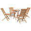 Solid Wood Patio Dining Set Table,