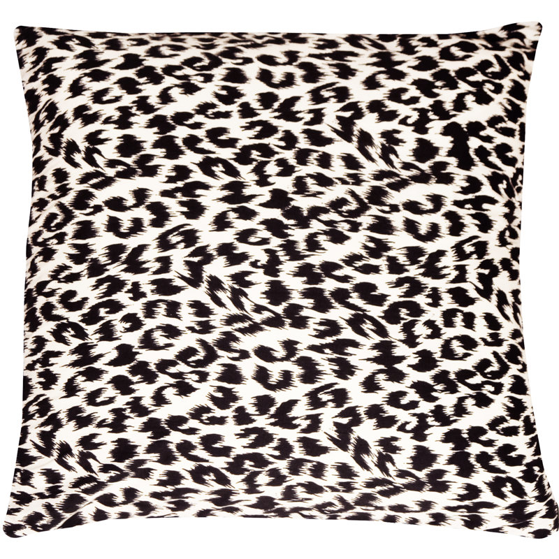 Housse de coussin en coton à imprimé léopard Scorpio, 17 po x 17 po
