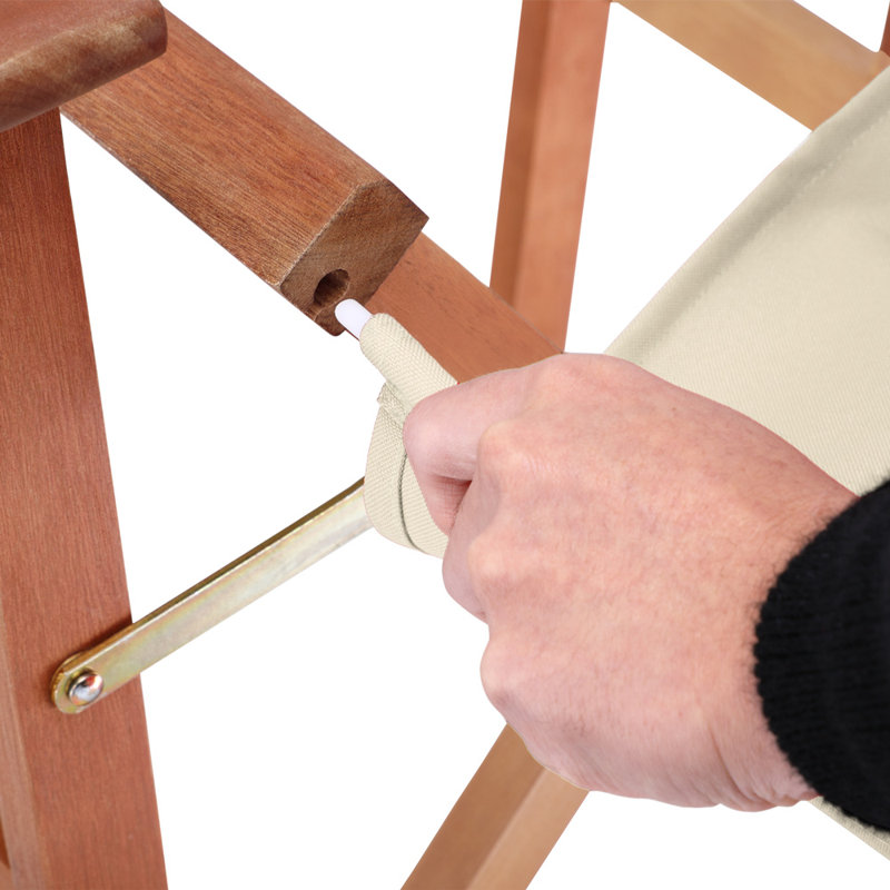 Fletching Folding Director Chair, Cream